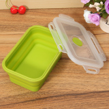 Green 500ml TTLIFE 2016 New Silicone Collapsible Portable Lunch Box Bowl Bento Boxes Folding Food Storage Container Lunch box Eco-Friendly - intl