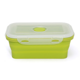 Green 500ml TTLIFE 2016 New Silicone Collapsible Portable Lunch Box Bowl Bento Boxes Folding Food Storage Container Lunch box Eco-Friendly - intl