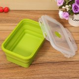 Xanh 800 ml TTLIFE 2016 Mới Dẻo Silicone Ốp Di Động Hộp Cơm Bát Bento Hộp Gấp Gọn Bảo Quản Thực Phẩm Đựng hộp Cơm Trưa thân thiện với môi trường-quốc tế