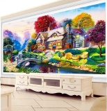 Tranh thêu chữ thập Ngôi nhà Monalisa H2114-Ngọc Thịnh