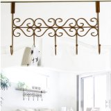 Hat Clothes Coat Towel Bag Over Door Bathroom 5 Hooks Hanger Hanging Rack Holder