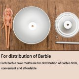 HL Mới 3D Búp Bê Barbie Cake Pan Tín Trang Trí Khuôn Mẫu Bakewarebirthday + Tặng Búp Bê Barbie-quốc tế