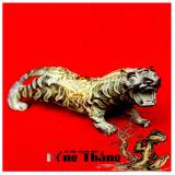 Tượng Hổ - bằng đồng thau đã lên men xanh giả cổ nặng 850g dài 26cm, linh vật phong thuỷ