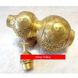 Hồ lô đồng bát quái nhỡ (Đồ đồng, phong thủy, bát quái)