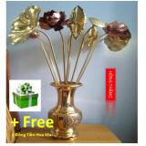 Hoa sen đồng 10 bông - đồ thờ đồng thau việt nam