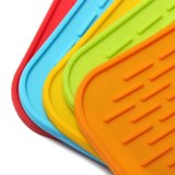 Holder Mat Silicone Kitchen Trivet Pot Tray Straightener Heat Non-slip Resistant Yellow - intl