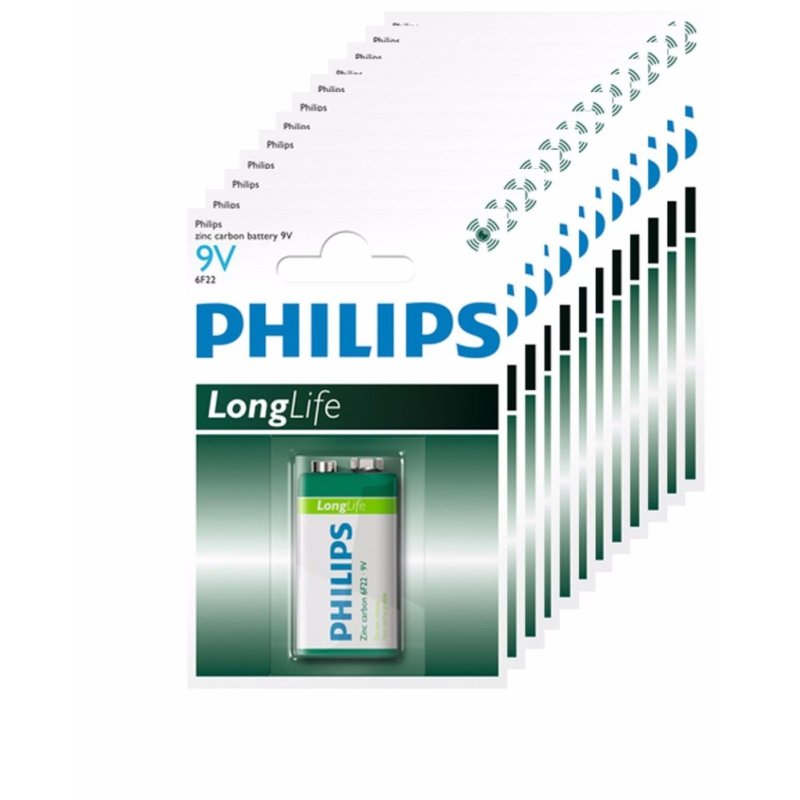 Bảng giá Hộp 12 viên pin Phillips Longlife 9V (Xanh)