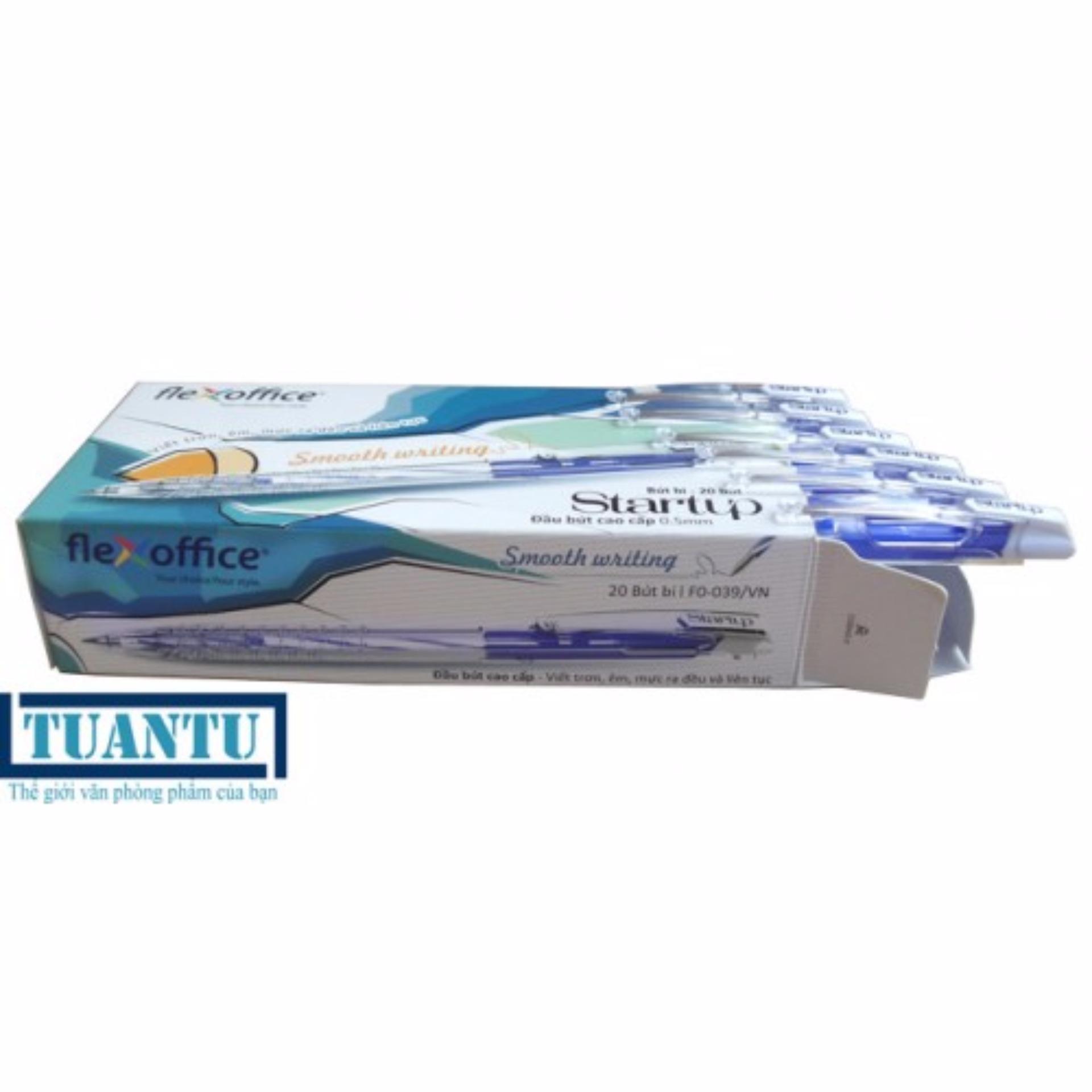 [20Pcs/Box] Hộp Bút Bi Smooth Writing FO-039 Start-Up (20 Cây)