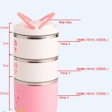 [HCM]Hộp Cơm Giữ Nhiệt 3 Tầng Hello Kitty