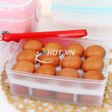 Hộp để trứng 2 tầng trong tủ lạnh (Xanh lá nhạt)