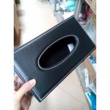Hộp đựng giấy ăn màu đen để bàn
