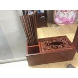 Hộp đựng giấy Gỗ hương cao cấp