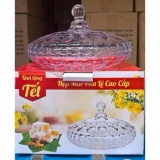 Hộp mứt pha lê cao cấp cỡ lớn đk 24.3cm