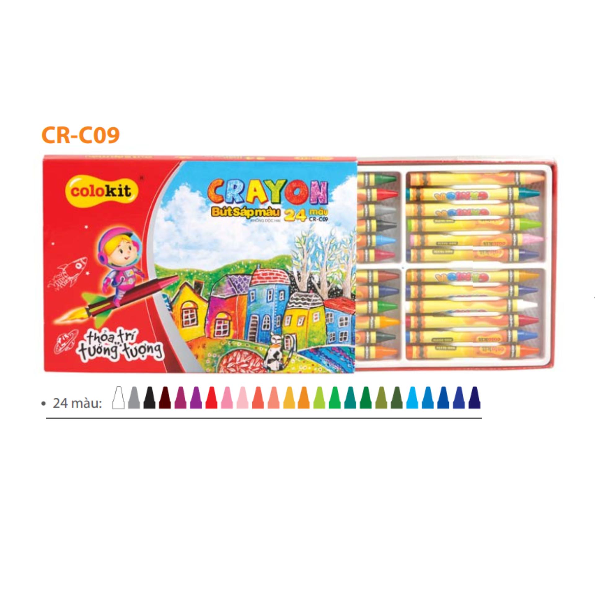 HỘP SÁP MÀU THIÊN LONG CR-C09 (24 MÀU)