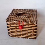 Hộp vuông đựng giấy giả mây(12x12x10)