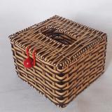 Hộp vuông đựng giấy giả mây(12x12x8)