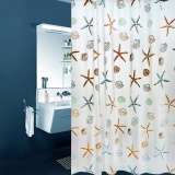 Hot Sale 1pc starfish shower curtain Bathroom curtains shower bath curtains PEVA Waterproof shower curtain