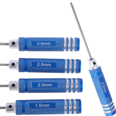 HSP Màu Xanh Kim Loại Đầu Lục Giác Tua Vít Cờ Lê Dụng Cụ 1.5 mét 2.0 mét 2.5 mét 3.0 mét (Quốc Tế)