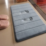 iooilyu Water Absorbent Non Skid Memory Foam Bath Spa Rug Shower Mat Carpet (Gray) - intl