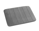 iooilyu Water Absorbent Non Skid Memory Foam Bath Spa Rug Shower Mat Carpet (Gray) - intl