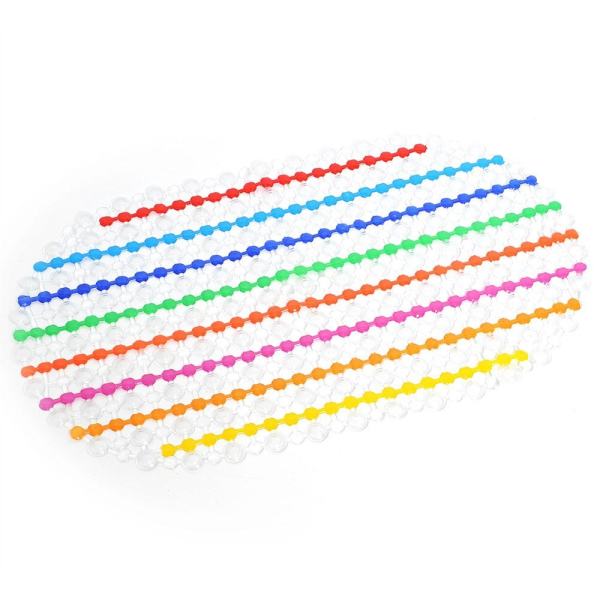 iooiopo PVC Pebble Shape Rainbow Non Slip Suction Bath Mats - intl