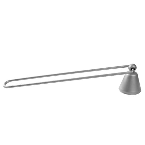 Iron Bell Shaped Candle Flame Wick Snuffer Long Handle Accessories Silver - intl