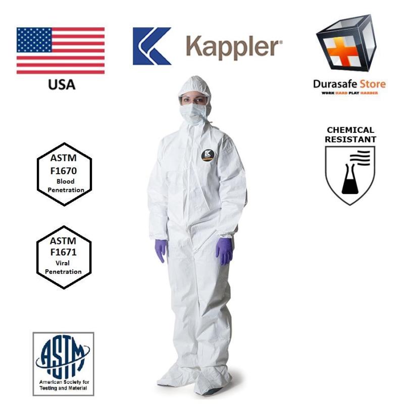 Kappler Provent 7000 P7S414 Disposable Chemical Coverall Attached Hood & Boot White