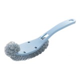 KCASA KC-CS03 Long Handle Pot Dish Bowl Steel Ball Brush Steel Wire Cleaning Dish Washing Brush Blue - intl