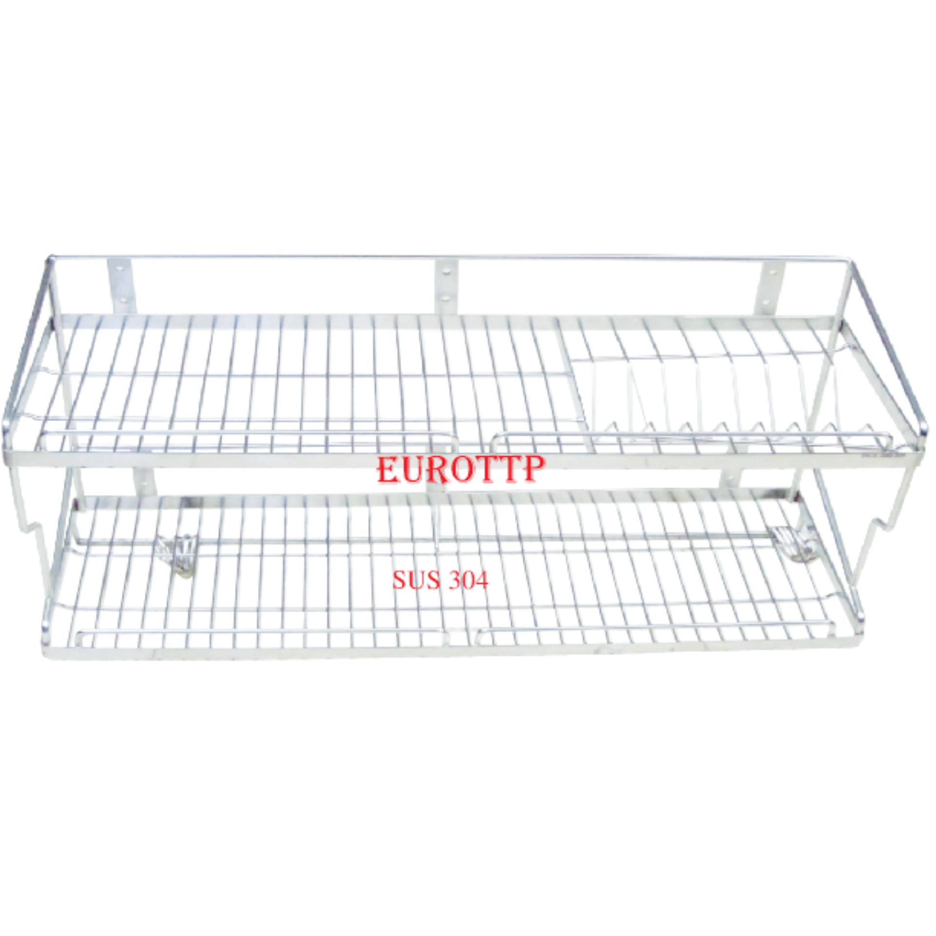 Kệ chén 2 Tầng vít 30x60cm EUROTTP (Inox 304)