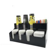 KỆ ĐỂ CỐC TRÀ SỮA 2 TẦNG MIKA (3 để cốc , 3 để nắp, 2 để ống hút, 1 để giấy )