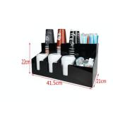 KỆ ĐỂ CỐC TRÀ SỮA 2 TẦNG MIKA (3 để cốc , 3 để nắp, 2 để ống hút, 1 để giấy )