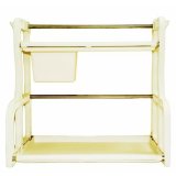 Kệ để đồ gia vị 2 tầng chữ H kèm giá để thớt