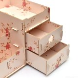 Kệ để đồ trang điểm lắp ghép (Hồng)