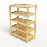 Kệ giày dép gỗ tự nhiên 5 tầng rộng 60cm (TN)