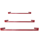 [HCM]Kệ treo tường Diachire bộ 3 thanh chữ U bằng nhau (Đỏ) gỗ lõi xanh chống ẩm sâu 15cm