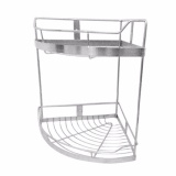 Kệ góc phòng tắm 2 tầng inox 304 (20x20)