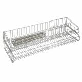 Kệ inox 304 úp chén dĩa cao cấp Goda 2 tầng 80x30cm