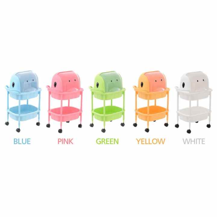 Kệ kéo cánh cụt 2 tầng Happy Box Yuwon PS YW-18 (Hồng)