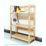 Kệ Sách Gỗ Cao Su 3 Tầng Rộng 1m (TN)