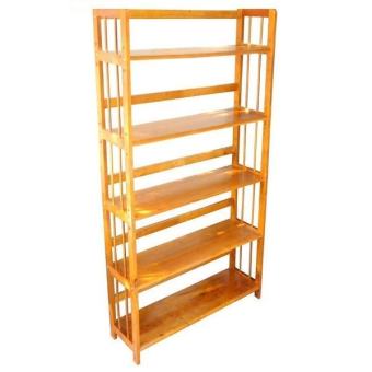 Kệ Sách Gỗ Cao Su Tự Nhiên 5 Tầng Rộng 90cm (Vàng)