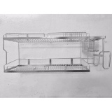 Kệ treo chén đĩa đa năng inox 201 (30x60)