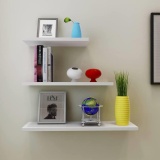 [HCM]Kệ treo tường 3 thanh gỗ Lõi xanh Chống ẩm bán chạy nhất (Ngang 40 50 60cm) (Trắng)