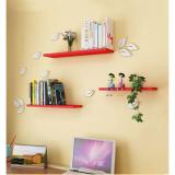 Kệ treo tường 3 thanh lớn nhỏ sâu 15cm để đồ tiện lợi, loại gỗ dày 2cm (Đỏ)