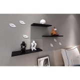 Kệ treo tường bộ 3 thanh thẳng dài 40x15cm (Đen) gỗ dày 2cm có Bảo hành
