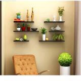 Kệ treo tường Diachire gỗ lõi xanh chống ẩm bộ 6 thanh ngang 40-50-70cm sâu 15cm gỗ dày 2cm