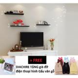 Kệ treo tường 3 thanh DCR bán chạy nhất (Ngang 40, 50, 60cm) (Trắng)