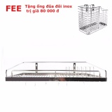 Kệ úp chén đĩa 1 tầng 28X60cm inox 304 Tặng kèm ống đũa