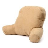 Khaki Lounger Pillow Bed Rest Back Support Arm Stable TV Reading Backrest Cushion - intl