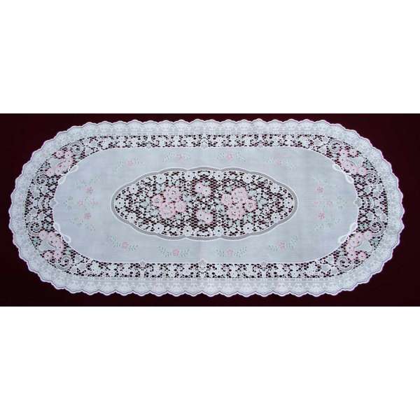 Khăn bàn Salon Oval hoa mai 40x92cm Towa Nhật Bản