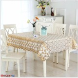 Khăn Trải Bàn Ăn Nhũ Vàng ( 70x1m2) Chống Thấm Sang Trọng